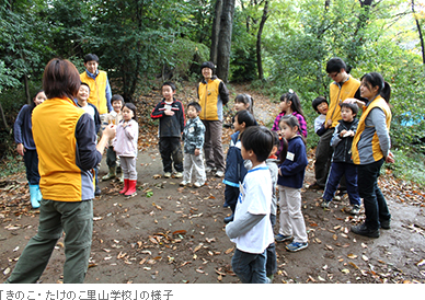 「きのこ・たけのこ里山学校」の様子